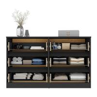 Cômoda Com 6 Gavetas 120cm Multimóveis Mp4396 Preto - 5