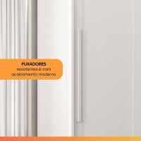 Guarda Roupas Casal 2 Portas De Correr 3 Gavetas Ravena Branco - 6