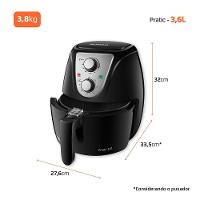 Fritadeira Sem óleo Air Fryer Pratic 3,6L Mondial AF-36-BI 110V/60HZ - 7