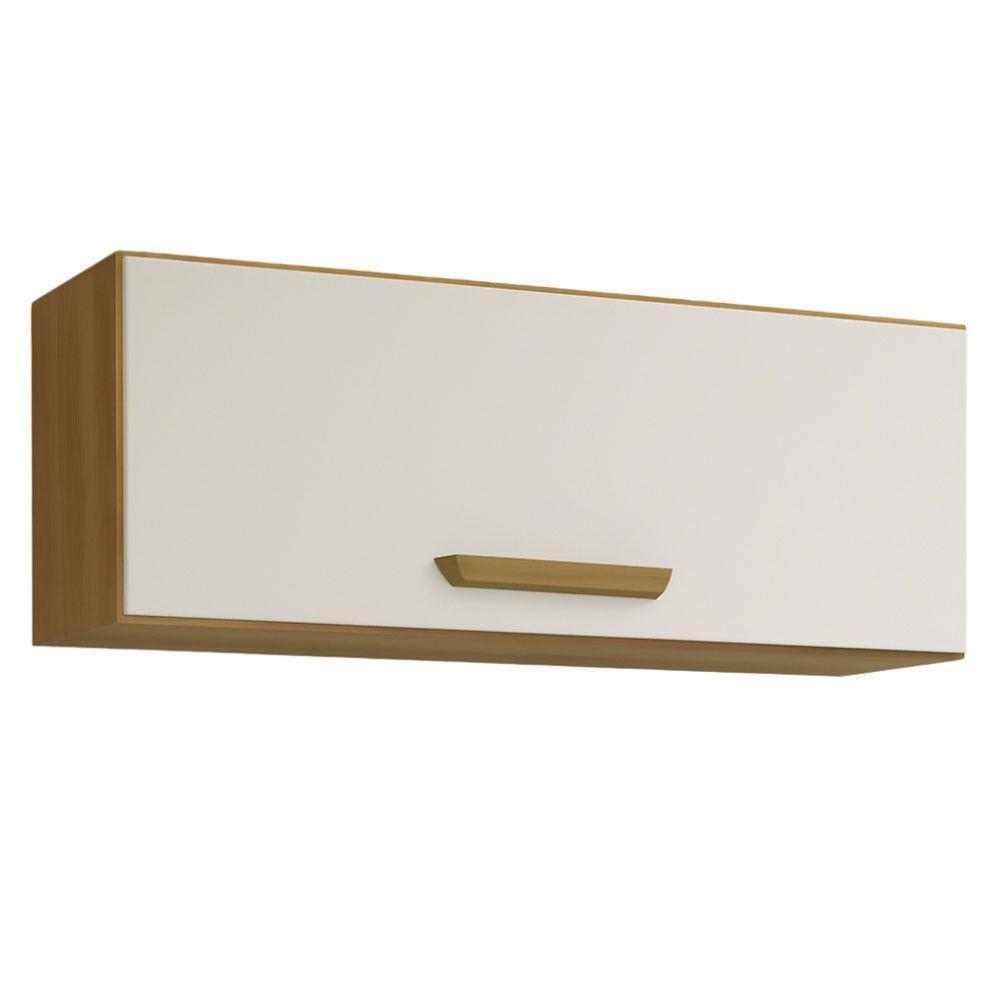 Nicho Aéreo Cozinha Athenas 1 Porta Espaçoso Mobilihouse Cinamomo/off White Acetinado - 1