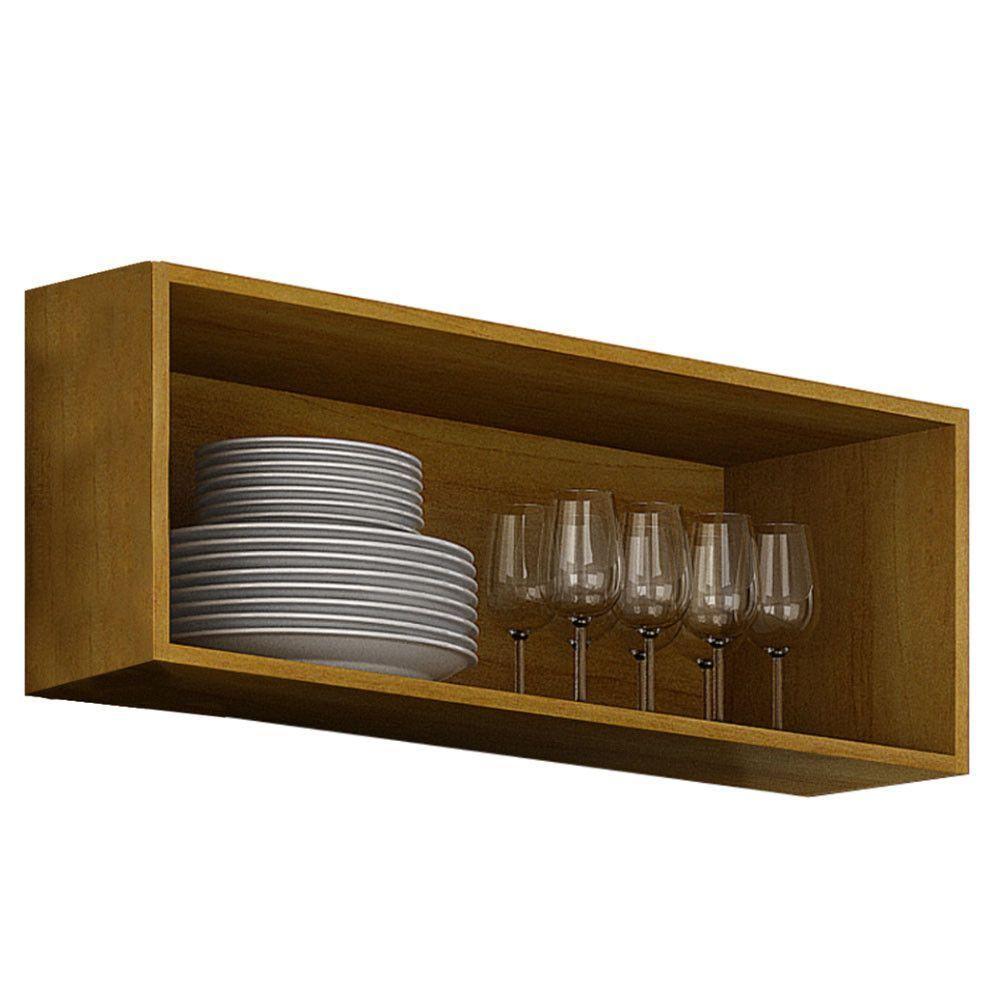 Nicho Aéreo Cozinha Athenas 1 Porta Espaçoso Mobilihouse Cinamomo/off White Acetinado - 2