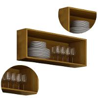 Nicho Aéreo Cozinha Athenas 1 Porta Espaçoso Mobilihouse Cinamomo/off White Acetinado - 5