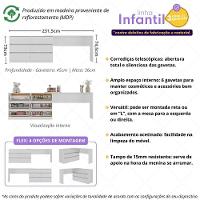 Penteadeira Infantil 231,5cm Com 6 Gavetas Flex Multimóveis Mp4403 Branco - 5