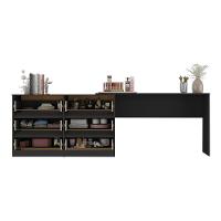 Penteadeira Infantil 231,5cm Com 6 Gavetas Flex Multimóveis Mp4403 Preto - 5