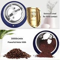 Moedor Triturador Doméstico Portátil Alimentos Secos Lâmina Inox Café Especiarias Luxo 110V Azul - 7