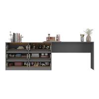 Penteadeira Infantil 231,5cm Com 6 Gavetas Flex Multimóveis Mp4403 Grafite - 5