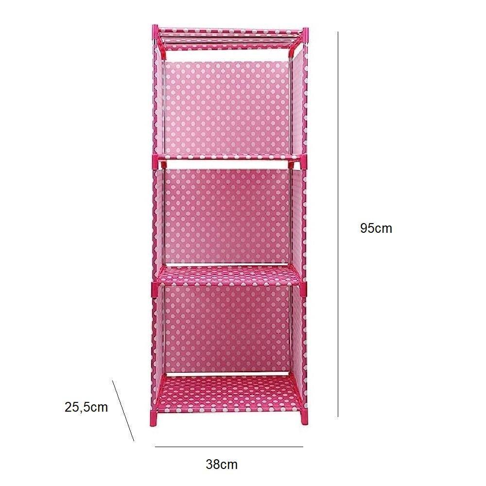 Estante Porta Livros Com 4 Prateleiras Organizador Brinquedos Modular Quarto Lavanderia Objetos - 5