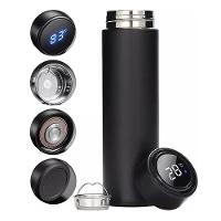 Garrafa Inox Termômetro Digital 480ml Térmica Display Lcd Bebida Quente Gelada Portátil Academia - 6