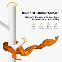 Cabideiro Organizador Chao 9 Ganchos Mancebo Arara Roupa Casaco Blusa Bolsa Desmontavel Branco - 6