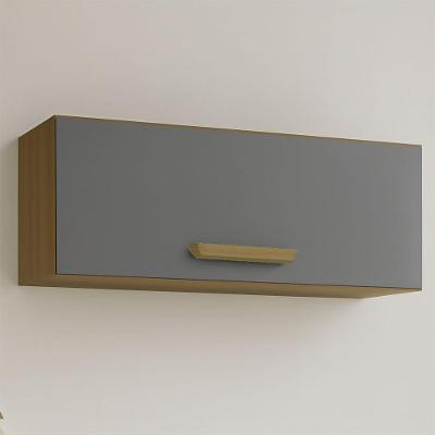 Nicho Aéreo Cozinha Athenas 1 Porta Espaçoso Mobilihouse Cinamomo/cinza Acetinado