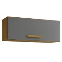 Nicho Aéreo Cozinha Athenas 1 Porta Espaçoso Mobilihouse Cinamomo/cinza Acetinado - 2