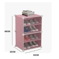 Sapateira Organizador Roupas Brinquedos Multifuncional Desmontavel Armario 4 Prateleiras Rosa - 8