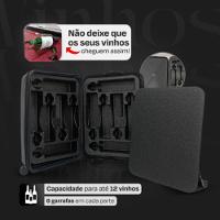 Mala Viagem Transporte Vinho 12 Garrafas Grande Colmeia Espuma 12 Espumantes Winebag Proteçao Maxima - 3