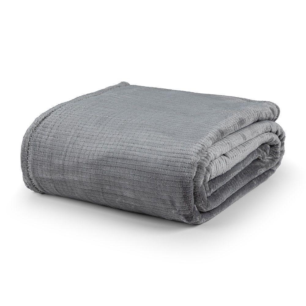 Cobertor Ultrasoft Dublin Queen 01 Peça 100% Poliéster - Cinza Lunar - 1