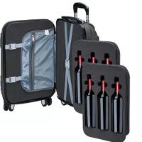 Kit Mala Viagem Transporte Vinho Colmeia 6 Garrafas Espuma Bordo Anac Winebag Protetor Profissional - 3