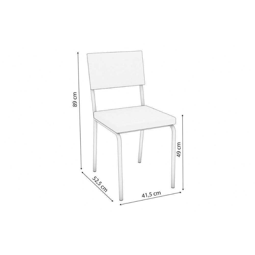 Cadeira De Cozinha Zaria 2c128prf Aço Kit 2 Un Preto-linho Bege Fendi - Kappesberg - 2