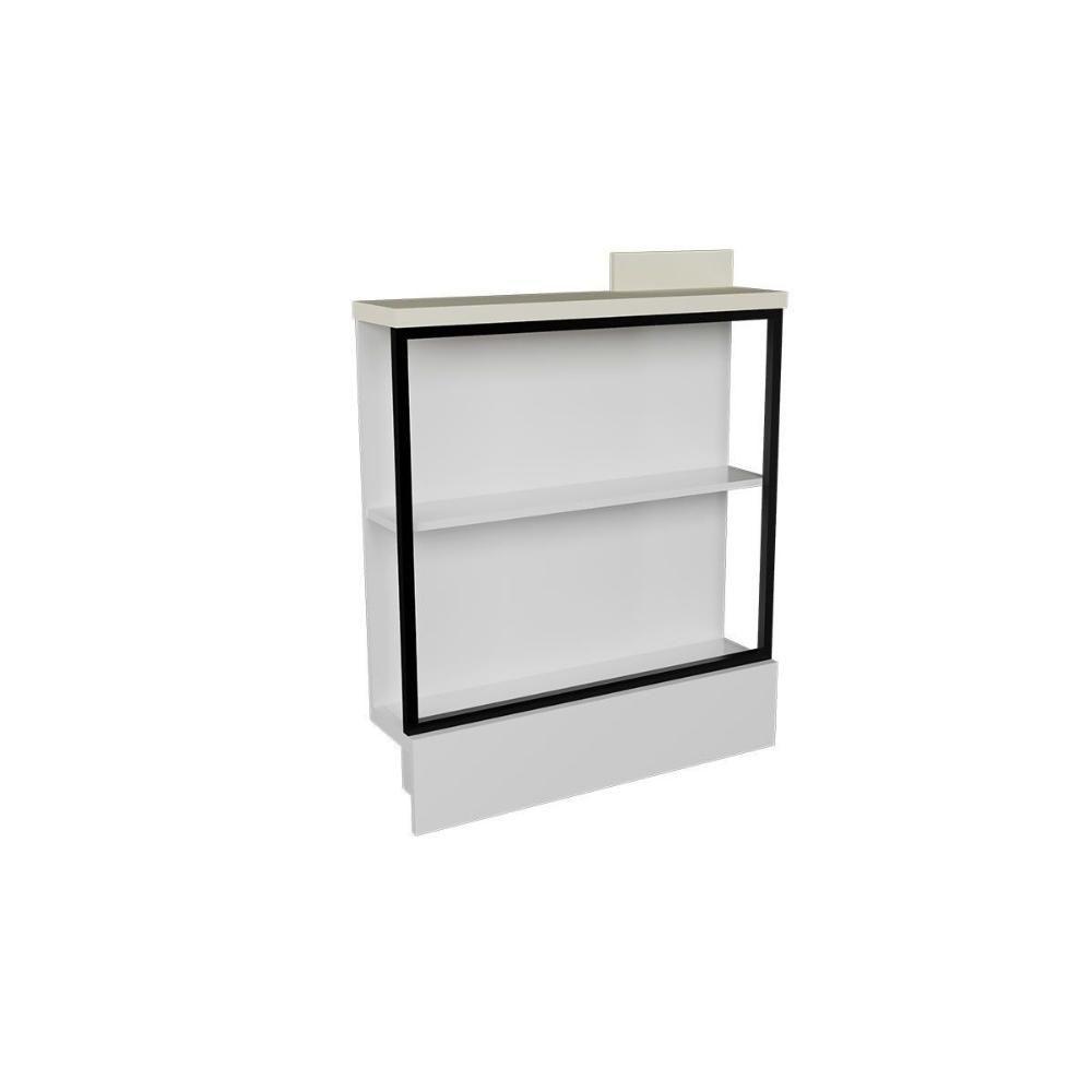 Gabinete De Cozinha Modulado Balcão C- Tampo évora Ph 3070 C- 2 Prateleiras 78.5cm Branco-cinza Argila - Herval - 1