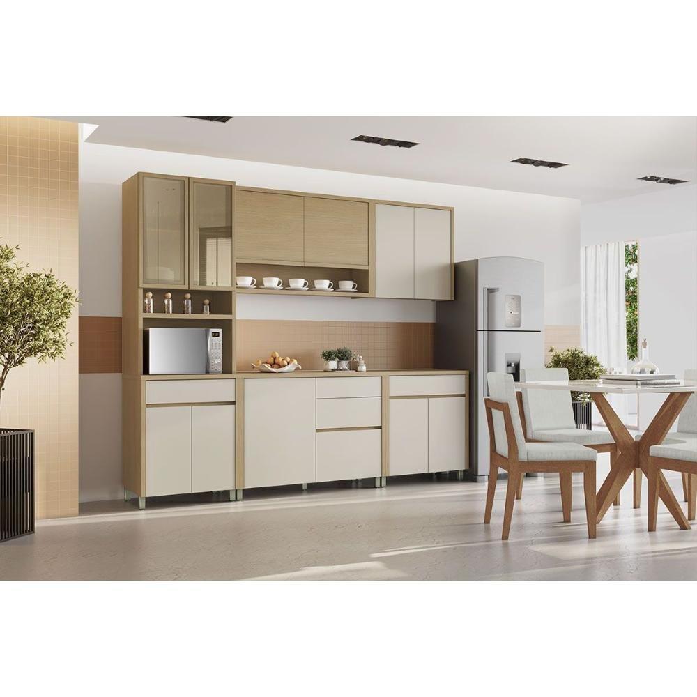 Armário De Cozinha Modulado Condessa C- 2 Portas Basculantes 120cm Carvalho-greice - Nesher - 7