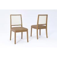 Cadeira De Cozinha Marcela Kit 2 Un Carvalho-couríssimo Kaki - Cimol - 1