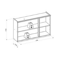 Armário Aéreo Cozinha Modulado Selene C- 3 Portas 120cm Jequitiba-off White Fosco - Linea Brasil - 2