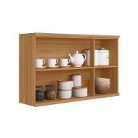 Armário Aéreo Cozinha Modulado Selene C- 3 Portas 120cm Jequitiba-off White Fosco - Linea Brasil