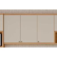 Armário Aéreo Cozinha Modulado Selene C- 3 Portas 120cm Jequitiba-off White Fosco - Linea Brasil - 5