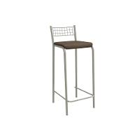 Banqueta Sala De Jantar Gênova 1b705nk Aço 1 Un Niquel-suede Cappuccino - Kappesberg - 1