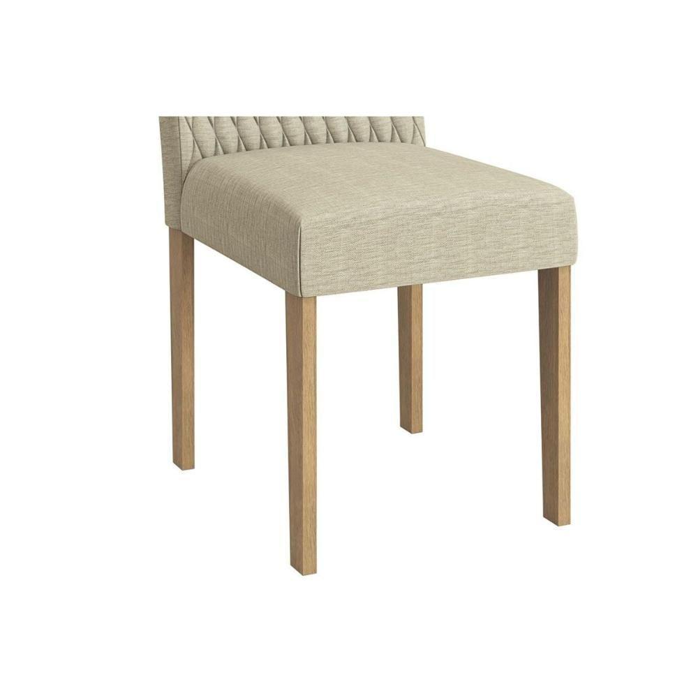 Kit 2 Cadeiras De Cozinha Aura 2cad157 Madeirado 2 Un Carvalho-boucle Bege Fendi - Kappesberg - 3