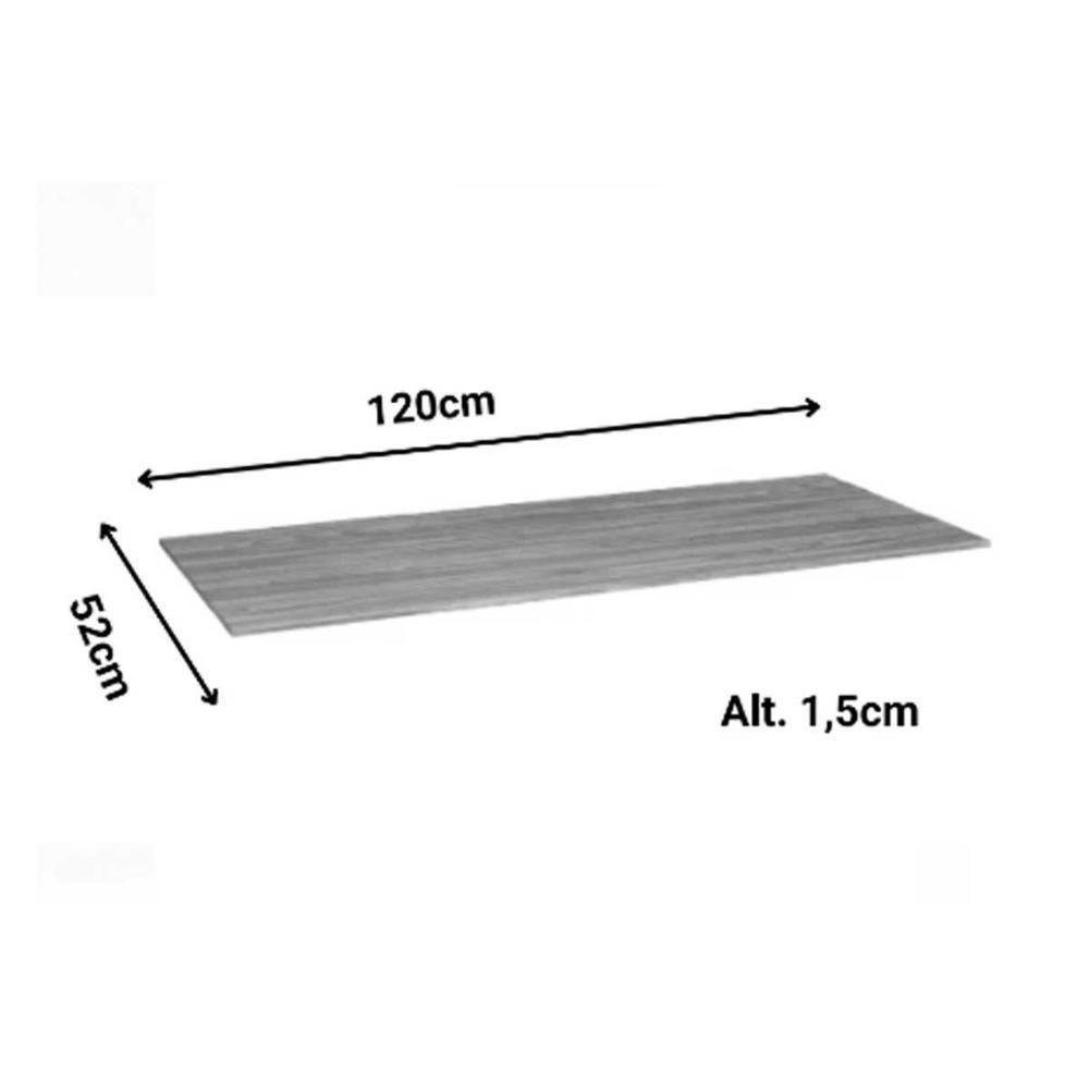 Tampo De Cozinha Modulado Torino 120x51cm Mel - Movelbento - 2