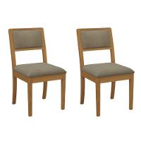 Kit 2 Cadeiras Sala Jantar Alice 2cmm003ca Premium Madeira Maciça 2 Un Carvalho-boucle Bege Fendi - Kappesberg - 1