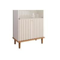 Cristaleira De Cozinha Luiza C- 4 Portas (2 De Vidro) Cinamomo-off White - Cimol - 9