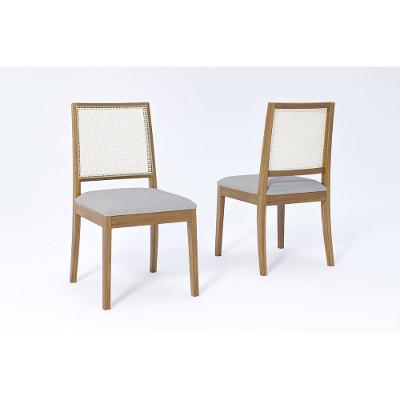 Cadeira De Cozinha Marcela Kit 2 Un Carvalho-linho Cinza - Cimol