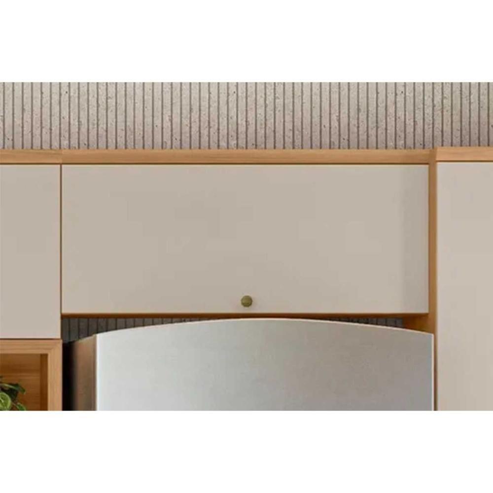 Armário De Geladeira P- Cozinha Selene C- 1 Porta Basculante 80cm Jequitiba-off White Fosco - Linea Brasil - 6