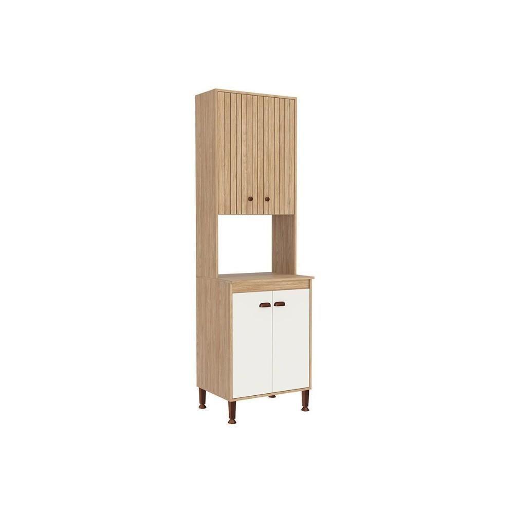 Paneleiro De Cozinha Torino C- 4 Portas 63cm Mel-off White - Movelbento - 4