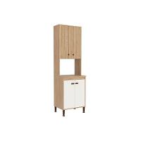 Paneleiro De Cozinha Torino C- 4 Portas 63cm Mel-off White - Movelbento