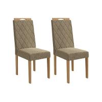 Kit 2 Cadeiras De Cozinha Camélia 2 Un Carvalho-boucle Bege Fendi - Kappesberg - 1