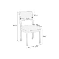 Kit 2 Cadeiras De Cozinha Alice 2cmm006ca Premium Madeira Maciça 2 Un Carvalho-linho Bege Argila - Kappesberg - 2