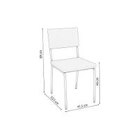 Kit 2 Cadeiras De Cozinha Zaria 2c128prf Aço 2 Un Preto-ano Branco - Kappesberg - 2