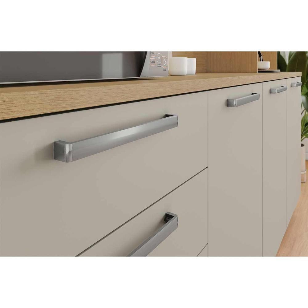 Cozinha Compacta Nobreza C- 7 Portas E 2 Gavetas 210cm Carvalho-titânio - Nesher - 6