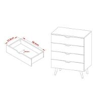 Cômoda Casal Cm-8026 C- 4 Gavetas Amêndoa - Tecno Mobili - 2