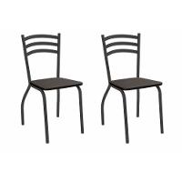 Cadeira Sala De Jantar Portugal 2c007prf Aço Kit 2 Un Preto-ano Preto - Kappesberg - 1