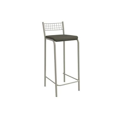 Banqueta Sala De Jantar Gênova 1b705nk Aço 1 Un Niquel-suede Escuro - Kappesberg