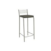 Banqueta Sala De Jantar Gênova 1b705nk Aço 1 Un Niquel-suede Escuro - Kappesberg - 1