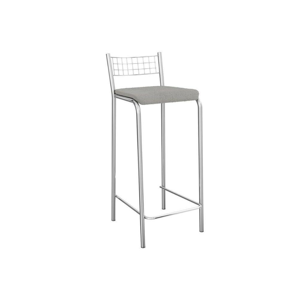 Banqueta De Cozinha Gênova 1b705cr Aço 1 Un Cromado-boucle Cinza - Kappesberg - 1