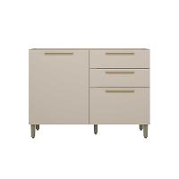 Gabinete De Cozinha Modulado Atena C- 1 Porta E 3 Gavetas S- Tampo 120cm Off White - Linea Brasil - 5