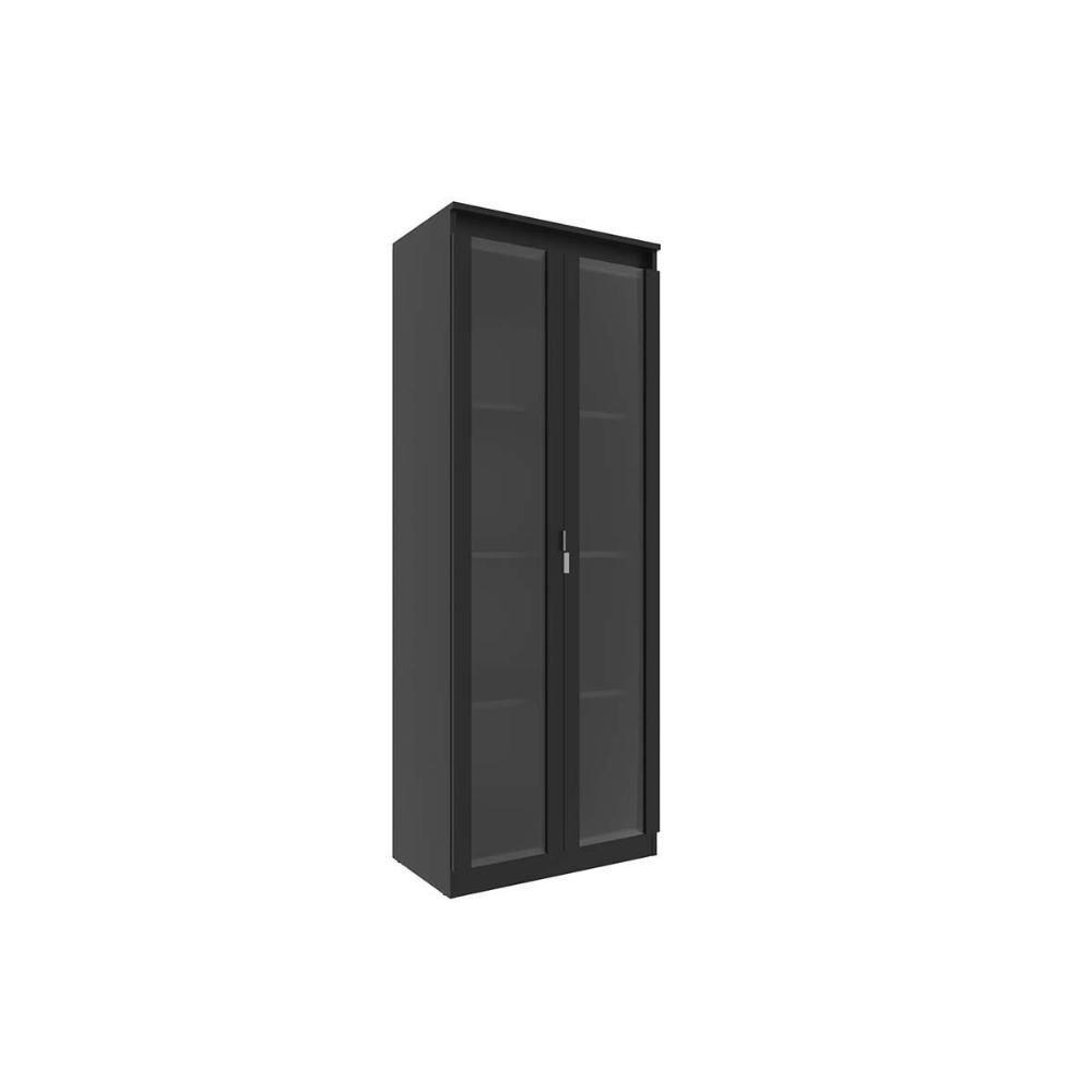 Cristaleira Sala Jantar Me-4189 C- 2 Portas De Vidro E 3 Prateleiras Preto - Tecno Mobili - 1