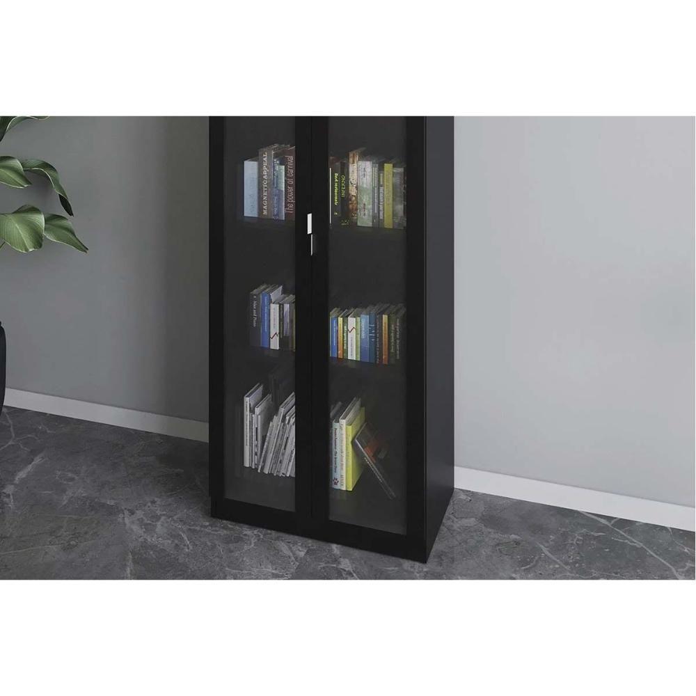 Cristaleira Sala Jantar Me-4189 C- 2 Portas De Vidro E 3 Prateleiras Preto - Tecno Mobili - 10