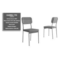 Kit 4 Cadeiras Sala Jantar Valle 1755 Aço 4 Uni Dourado-linho Bamboo-courano Bamboo-noce - Carraro - 2