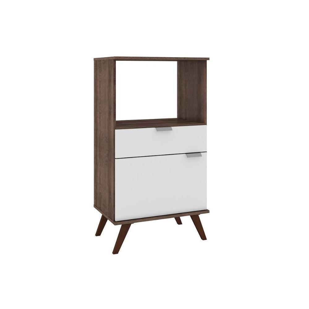 Paneleiro De Cozinha Modulado Retrô C- 1 Porta E 1 Gaveta Rustico-branco - Movelbento - 5