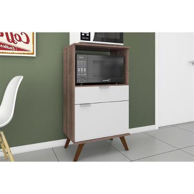 Paneleiro De Cozinha Modulado Retrô C- 1 Porta E 1 Gaveta Rustico-branco - Movelbento